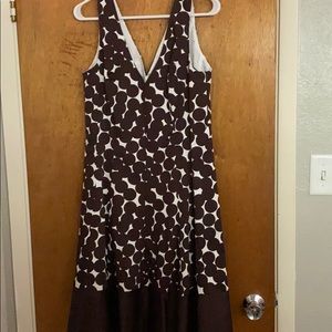 Double V neck a line dress